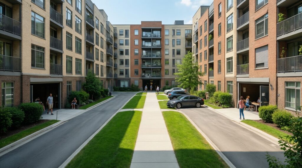 Городская среда и благоустройство: дворы, парки, освещение, общественные обсуждения и результаты - иллюстрация